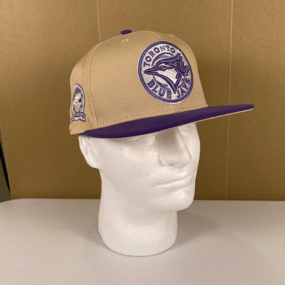 Toronto Blue Jays New Era 59FIFTY Fitted Hat 7 1/2 Tan Purple MLB